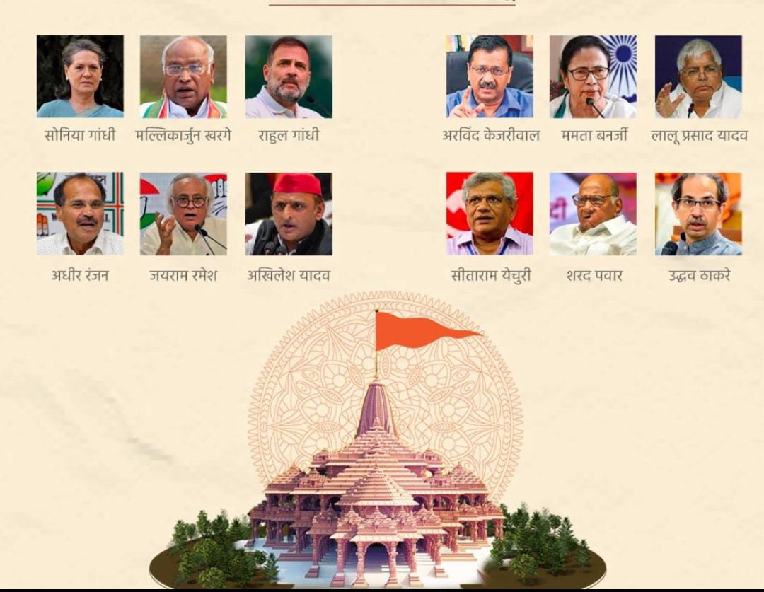 राम मंदिर प्राण प्रतिष्ठान घटना को लेकर विवाद और प्रमुख नेताओं की अनुपस्थिति