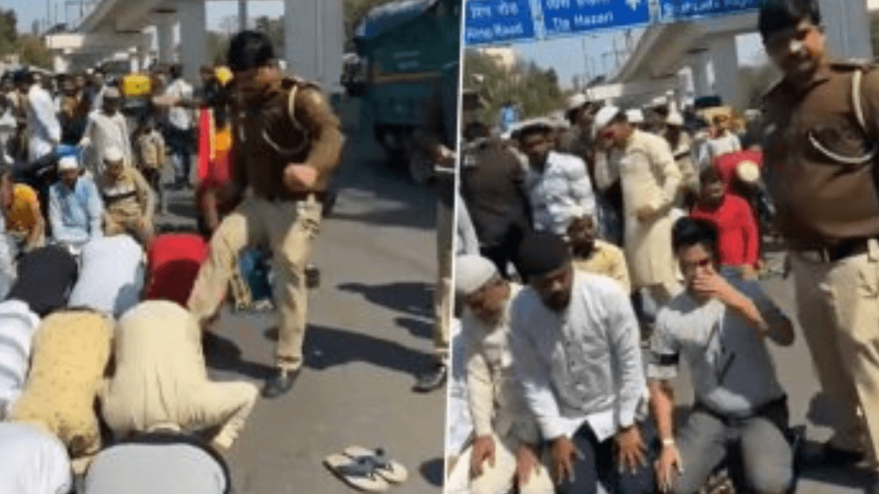 सड़क पर नमाज पढ़ने वाले