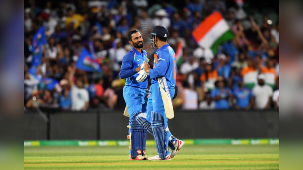 Dinesh Karthik hit such a six that the ball went outside the stadium.